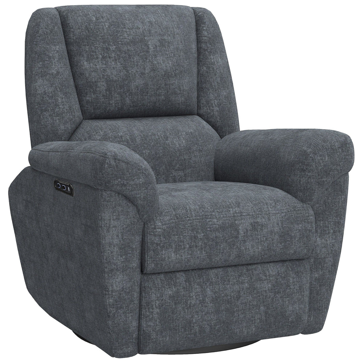 Swivel Power Recliner Chair with USB and Rocking - Dark Grey