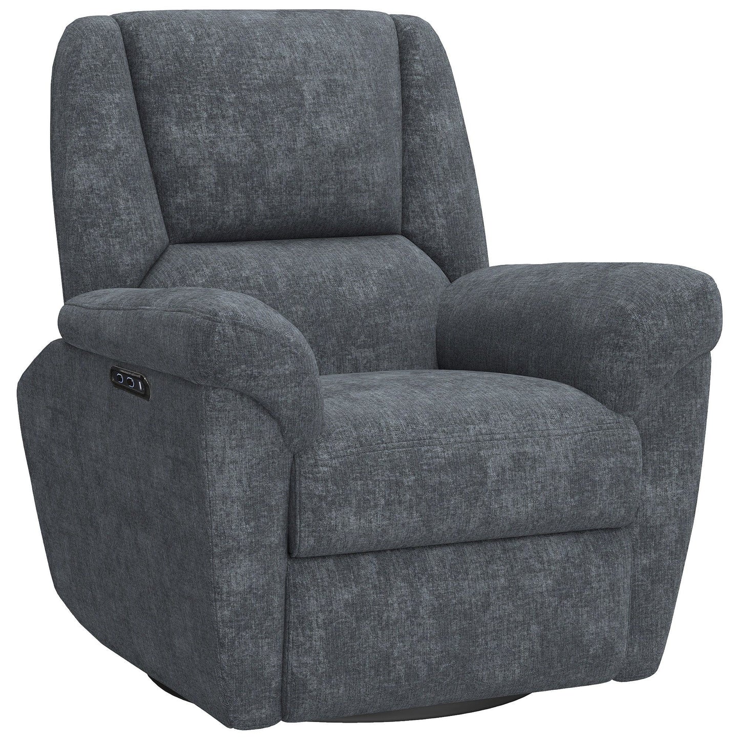 Swivel Power Recliner Chair with USB and Rocking - Dark Grey