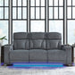 Studio Cave - Power Reclining Sofa - Steel