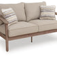 Harmony Headlands - Loveseat With Cushion - Natural / Gray