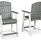 Transville - Barstool (Set of 2) - Gray / White