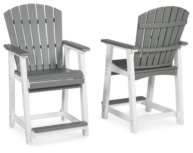 Transville - Barstool (Set of 2) - Gray / White