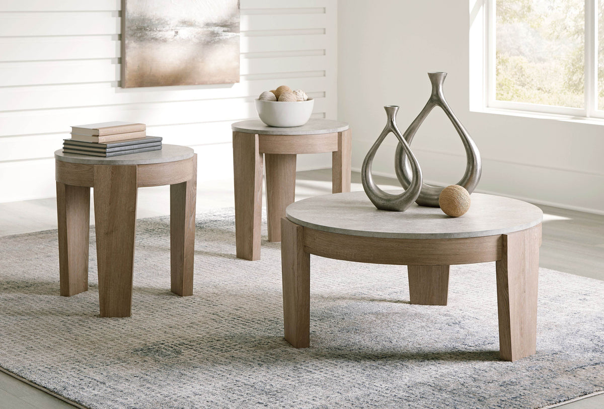 Guystone - Light Brown - Occasional Table Set (Set of 3) - Forward Furniture
