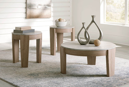 Guystone - Light Brown - Occasional Table Set (Set of 3) - Forward Furniture