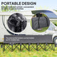 6 Seat Folding Camping Chair with Cup Holder and Carrying Case for Camping, Picnic, Sports Events, Dark Grey