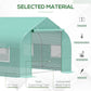 20x10x7ft Walk-in Steeple Greenhouse Outdoor Backyard Plant Seed Growth Shed Tunnel Warm House with 2 Anchor Way Green