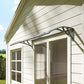Window Awning Door Canopy, Polycarbonate Front Door Outdoor Patio Cover, Sun Shelter, Hollow Sheet, 43.3" x 23.6", Clear
