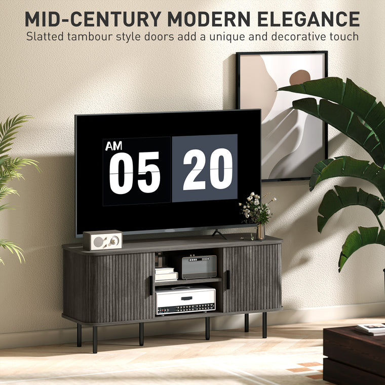 55" TV Stand with Storage Shelves