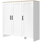 Modern Sideboard Cabinet with Adjustable Shelves, 3 Doors for Modern Kitchen & Dining Room, Ideal for Homeowners, White