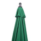 10' Deluxe Patio Umbrella, Outdoor Market Parasol, Banana Hanging Offset Sunshade with Crank, Cross Base, Dark Green