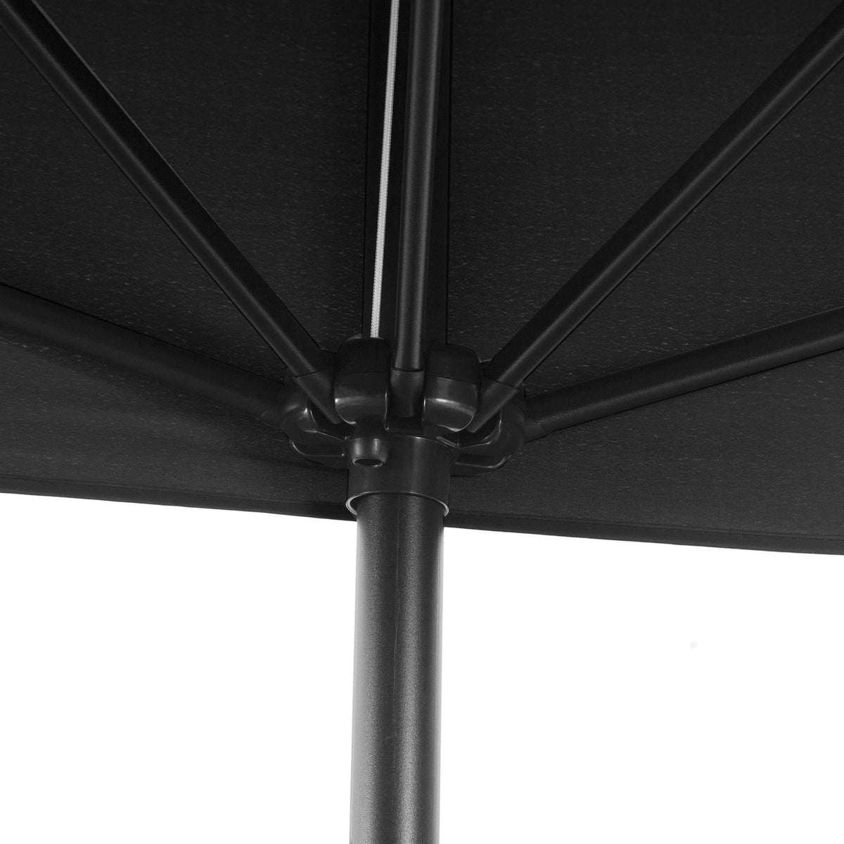 8ft Half Round Sun Shade Umbrella with 5 Ribs