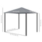 10 x 10 ft Hard Top Gazebo Canopy, Outdoor Patio Shelter with Heavy-Duty Metal Frame, Sun Shade with Curtains and Waterproof Roof for Backyard, Beige Coffee