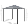 10 x 10 ft Hard Top Gazebo Canopy, Outdoor Patio Shelter with Heavy-Duty Metal Frame, Sun Shade with Curtains and Waterproof Roof for Backyard, Beige Coffee