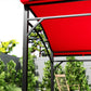 7' x 5' Garden Grill Canopy, BBQ Grill Gazebo Tent with Steel Frame and Hooks, Outdoor Sun Shade, Wine Red