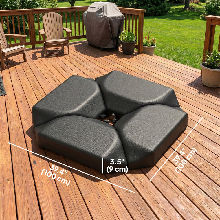 Set of 4 HDPE Cantilever Umbrella Base Weights