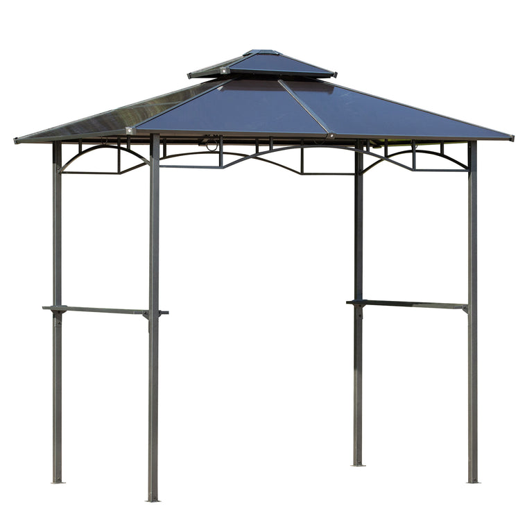 8' x 5' Aluminum Hardtop Grill Gazebo with Double Roof