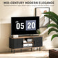 TV Stand Cabinet for TVs up to 55 Inches, TV Unit with Storage Shelves and Cabinets for Living Room, Black