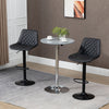 Bar Stools Set of 2, Swivel Counter Height Barstools with Back, Footrest, Adjustable Height, Black