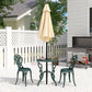 3 Pieces Patio Bistro Table and Chairs Antique Green