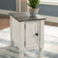 Havalance - White / Gray - Chair Side End Table