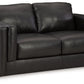 Amiata - Onyx - Loveseat - Leather Match