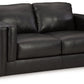 Amiata - Loveseat - Leather Match - Onyx