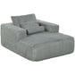 Sofa Bed, Sleeper Chair Bed with Pillow, Single, Grey