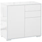High Gloss Buffet Sideboard with Drawers - White