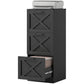 3 Drawer File Cabinet with Silent Slides, Vertical Farmhouse Filing Cabinet Fits Letter/A4 Size Home Office, Black