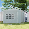 10' x 10' Light Grey Height-Adjustable Canopy with Sidewalls