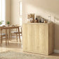 Sideboard Buffet Cabinet, 30.7" Modern Kitchen Storage Cabinet with Soft-Close Door and Adjustable Shelves, Oak