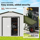 11' x 13' Garden Storage Shed w/ Foundation Kit Metal Tool Storage House w/ Double Doors White