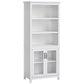 Multifunctional Storage Cabinet Bookcase with Adjustable Shelves Display Rack for Study, Kitchen, Living Room, White
