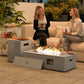 42" Propane Fire Pit Table 50,000 BTU Outdoor Gas Fire Table with Hideaway Propane Tank Holder, Waterproof Cover