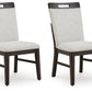 Neymorton - Dining Upholstered Side Chair (Set of 2) - Light Gray / Brown