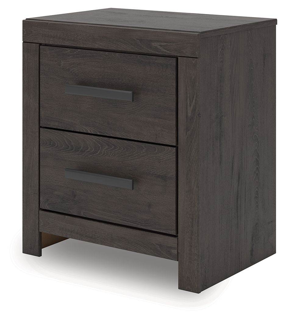 Prendonea - Charcoal - Two Drawer Night Stand - Forward Furniture