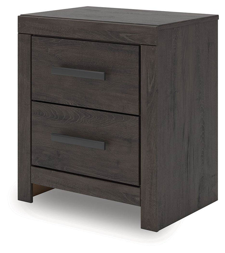 Prendonea - Charcoal - Two Drawer Night Stand - Forward Furniture