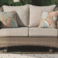 Clear Ridge - Light Brown - Loveseat Glider W/Cushion