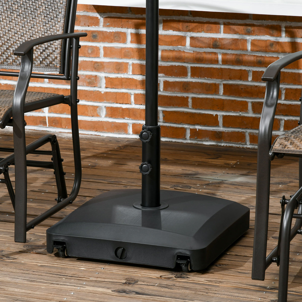 66 lb Heavy Duty Patio Umbrella Stand Filled Umbrella Holder Market Umbrella Base for Outdoor Garden Backyard Black