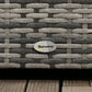 113 Gallon Outdoor Storage Box, Rattan Deck Box for Indoor, Patio Furniture Cushions, Grey