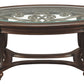 Norcastle - Dark Brown - Oval Cocktail Table