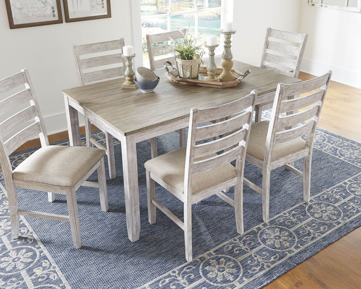 Skempton - White - Dining Room Table Set (Set of 7) - Forward Furniture