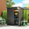 5.2' x 3.5' Outdoor Storage Shed, Easy to Assemble Metal Garden Shed, for Backyard, Lawn, Patio, Dark Grey
