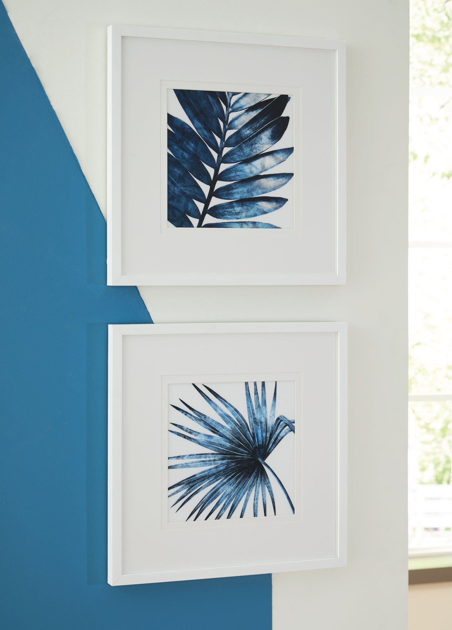 Breelen - Blue / White - Wall Art Set (Set of 2)