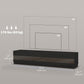 Lighted TV Stand for TVs up to 75", TV Cabinet with Storage for Living Room, High Gloss Black