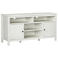 TV Stand for TVs up to 55", TV Unit with Storage Cupboard and Shelves, 55.1" x 15.7" x 27", White