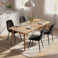 Dining Chairs Set of 4, Upholstered Dining Room Chairs with Steel Legs, Modern Kitchen Chair for Dining Room, Black