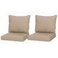4-Piece Seat Cushion Pillows Replacement, Patio Chair Cushions Set with Back for Indoor Outdoor, Beige