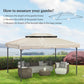 13' x 10' Gazebo Replacement Canopy, Gazebo Top Cover with Double Vented Roof for Garden Patio(TOP ONLY), Beige