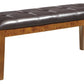 Ralene - Medium Brown - Large Uph Dining Room Bench